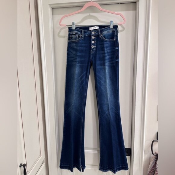 KanCan Signature Mid-Rise Super Flare Stretch Jean - Picture 1 of 7